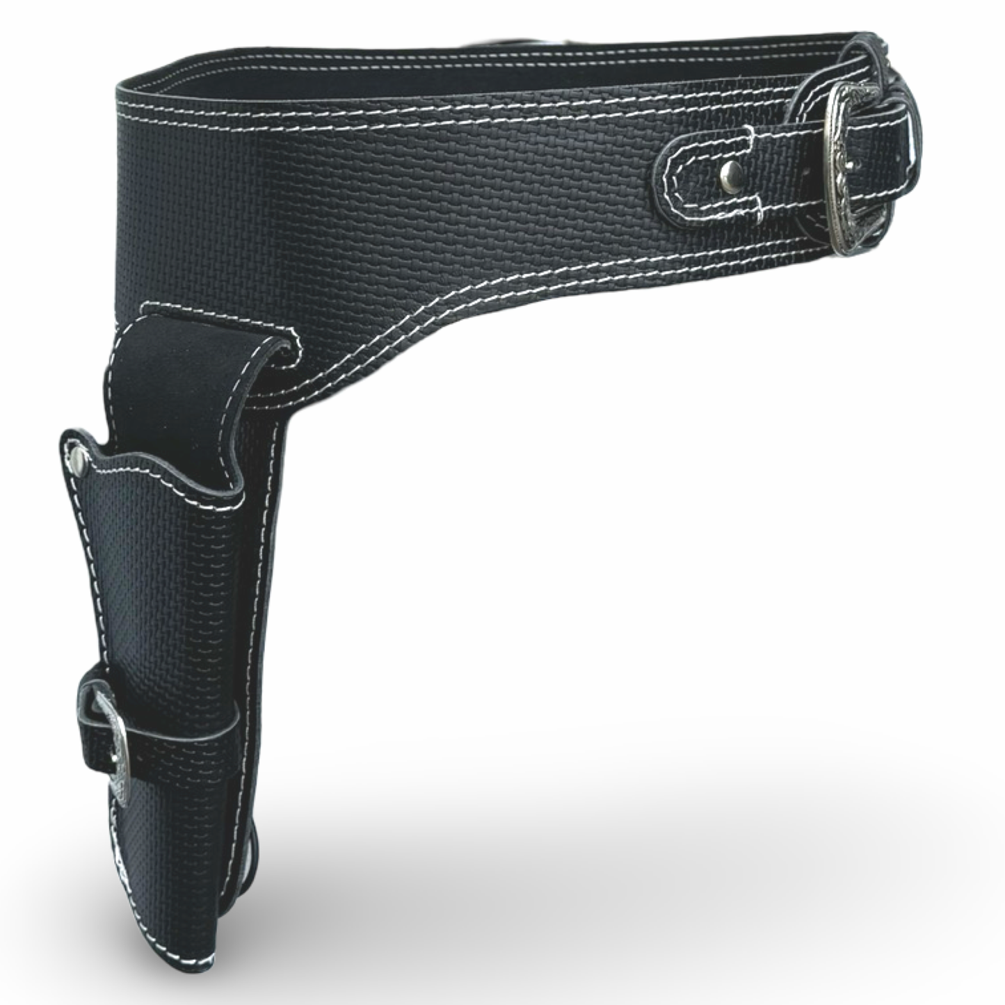 Holstergürtel Westernholster Echt Leder Lederholster Holster Rindleder Schwarz -versch. Größen - Farbe: Shadow-Carbon