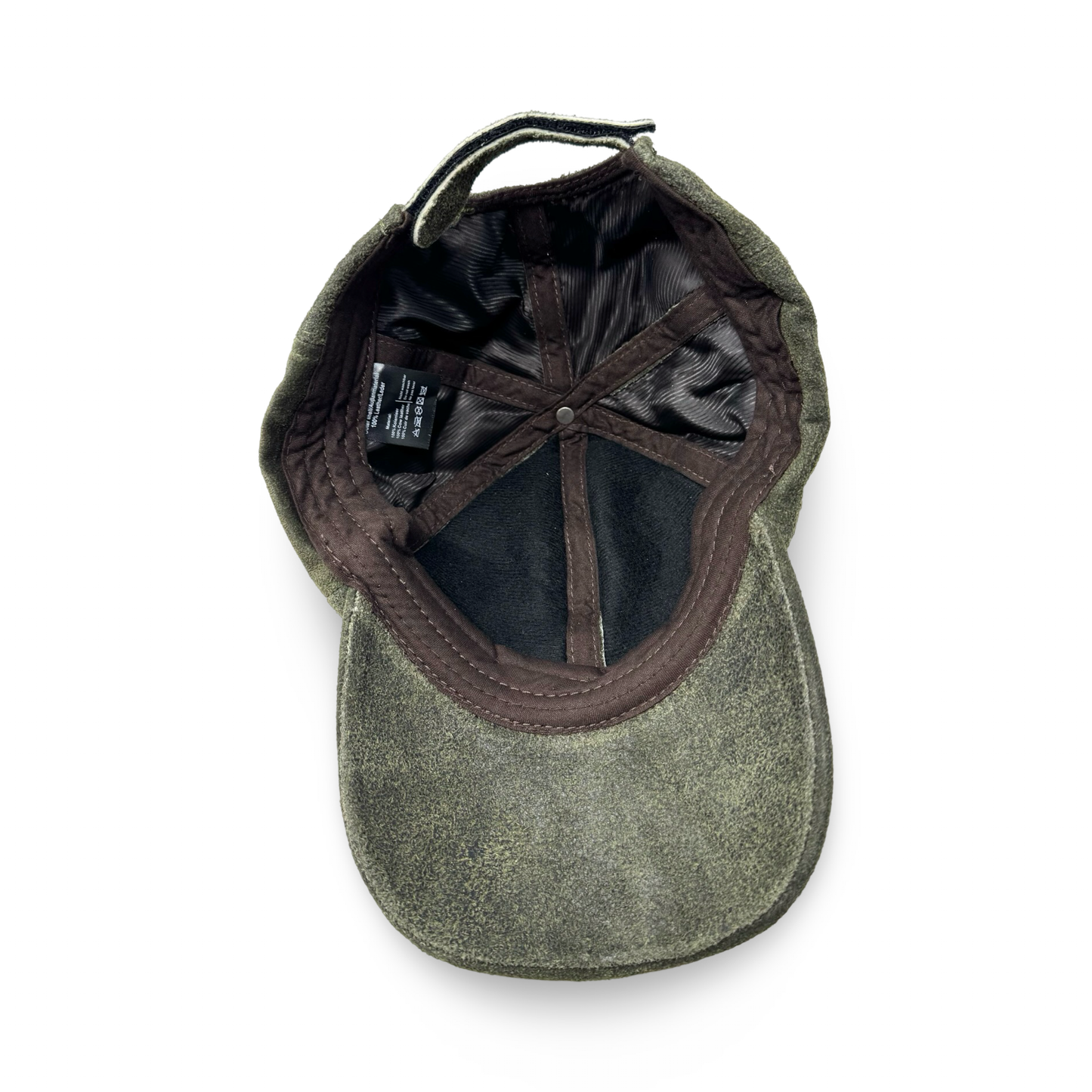 Ledercap Leder-Basecap Leder Outdoor Kappe Lederkappe Unisex Basecap Mossgreen