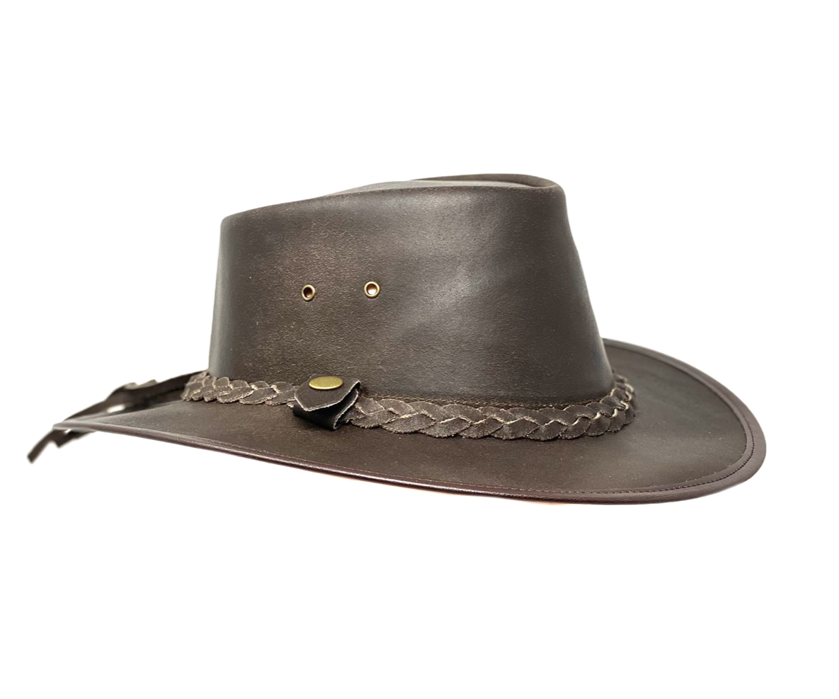 Lederhut Western Cowboy Reiten Leder Hut Band Sonnenschutz Unisex