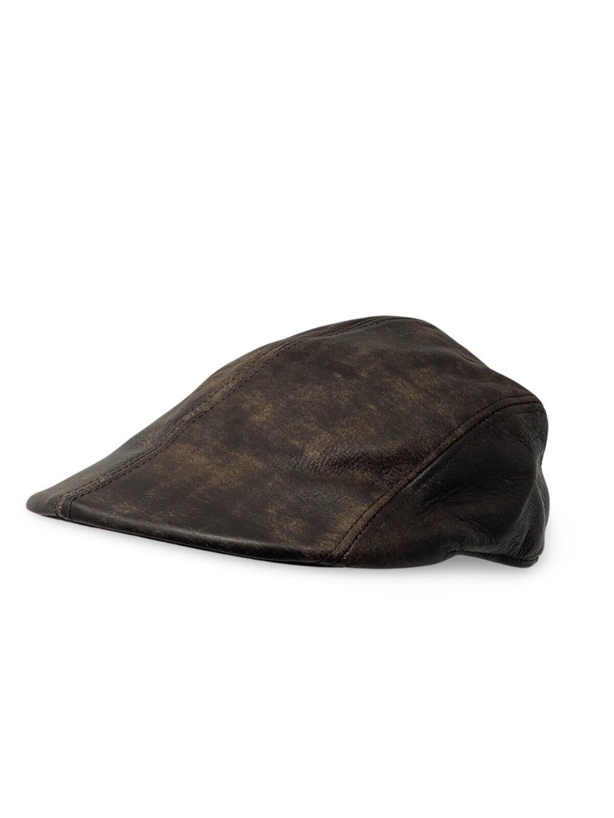 Herren Schiebermütze Flatcap Mütze Echt Leder Ledermütze Kappe Cap Schirmmütze