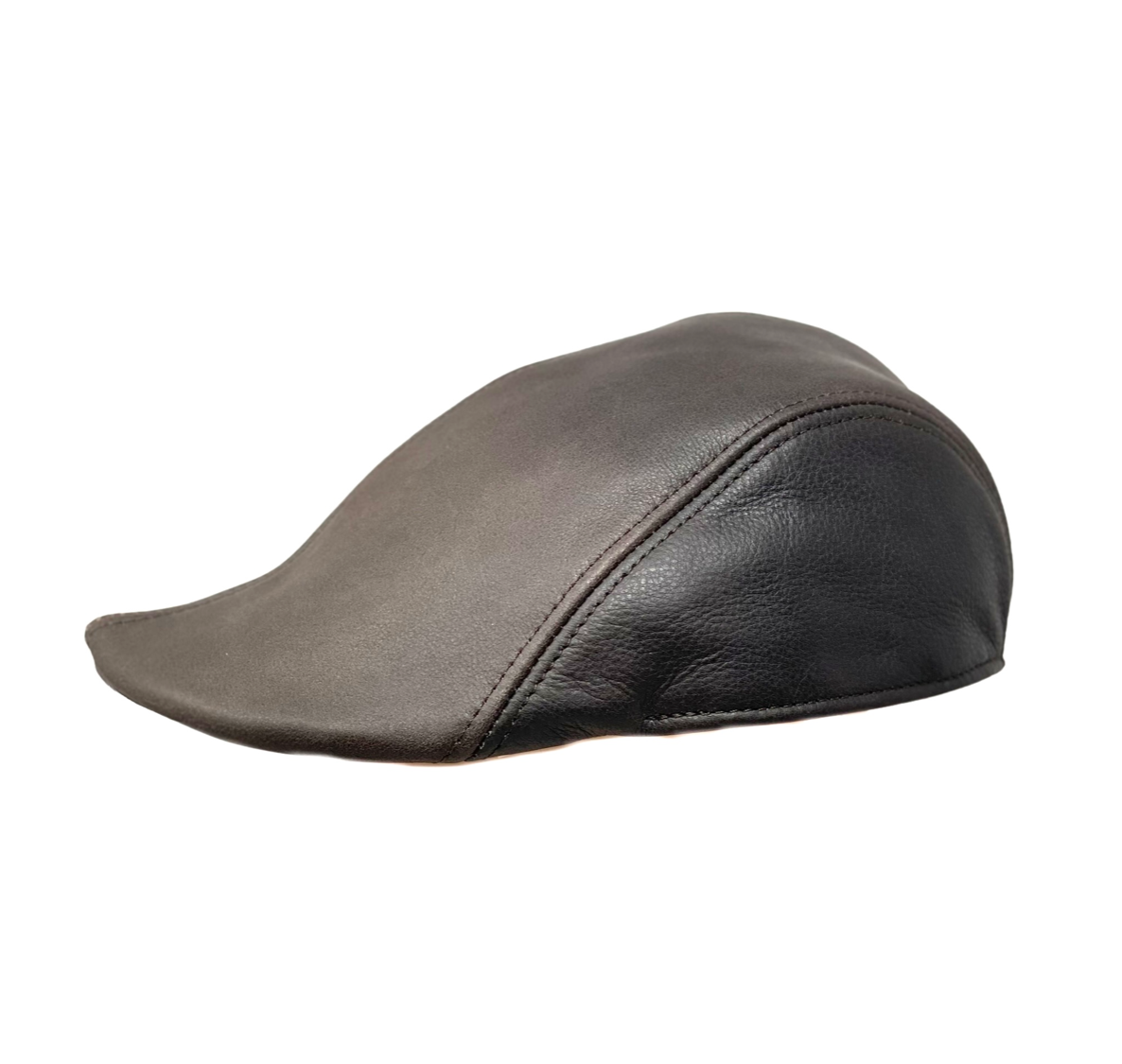 Herren Schiebermütze Flatcap Mütze Echt Leder Ledermütze Kappe Cap Schirmmütze